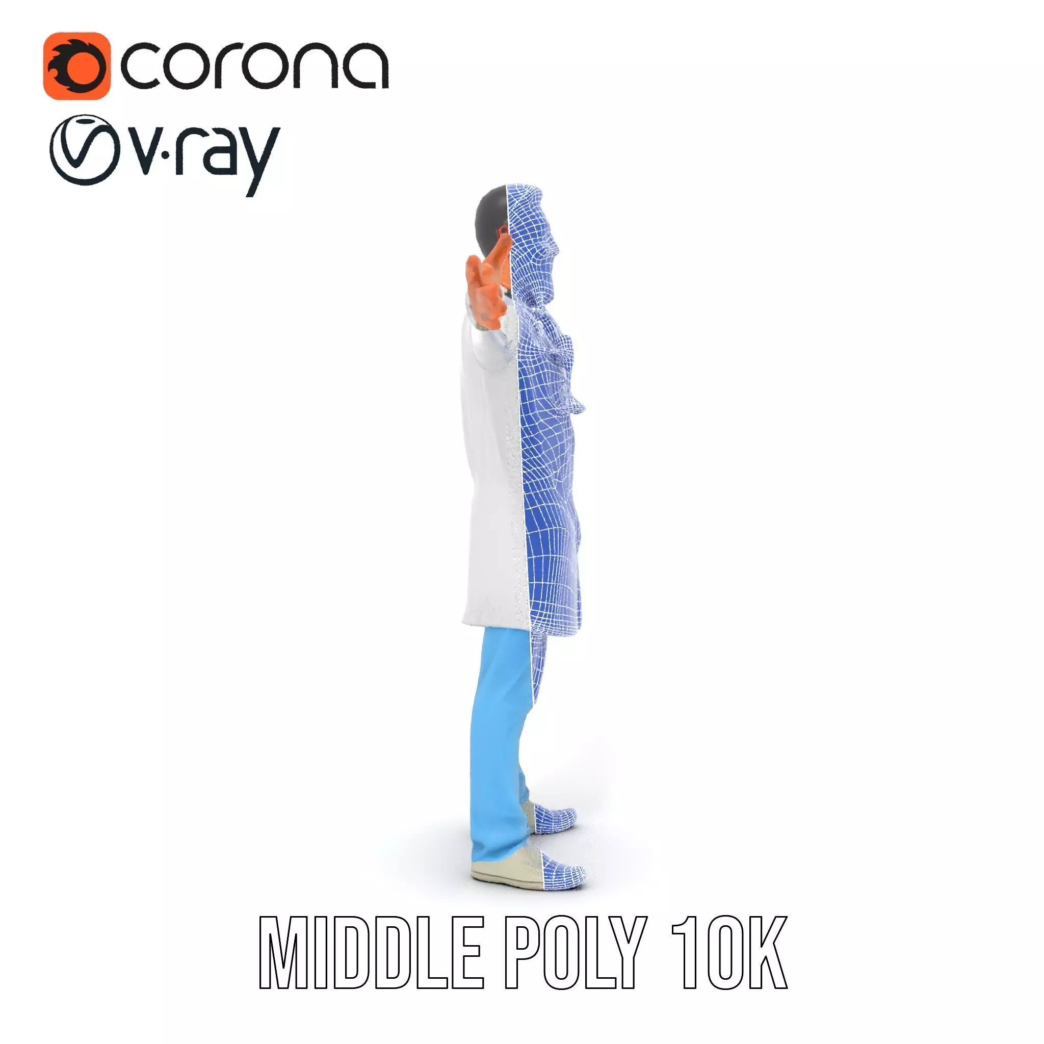 Animated Doctor Character Model Pack Low-poly 3D model_15