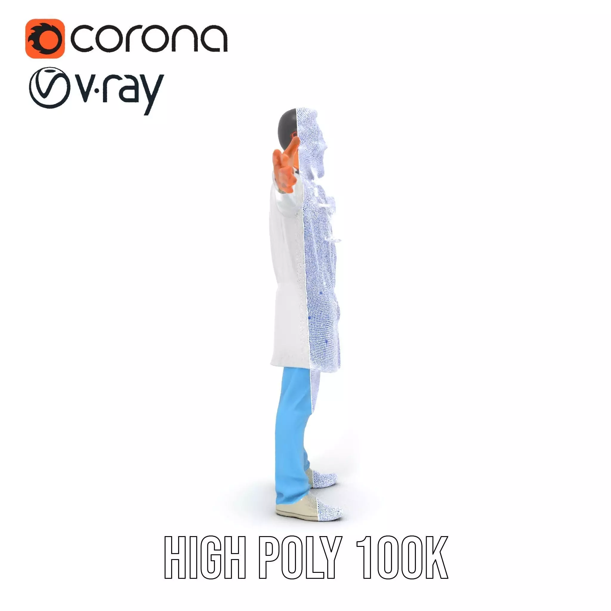 Animated Doctor Character Model Pack Low-poly 3D model_31