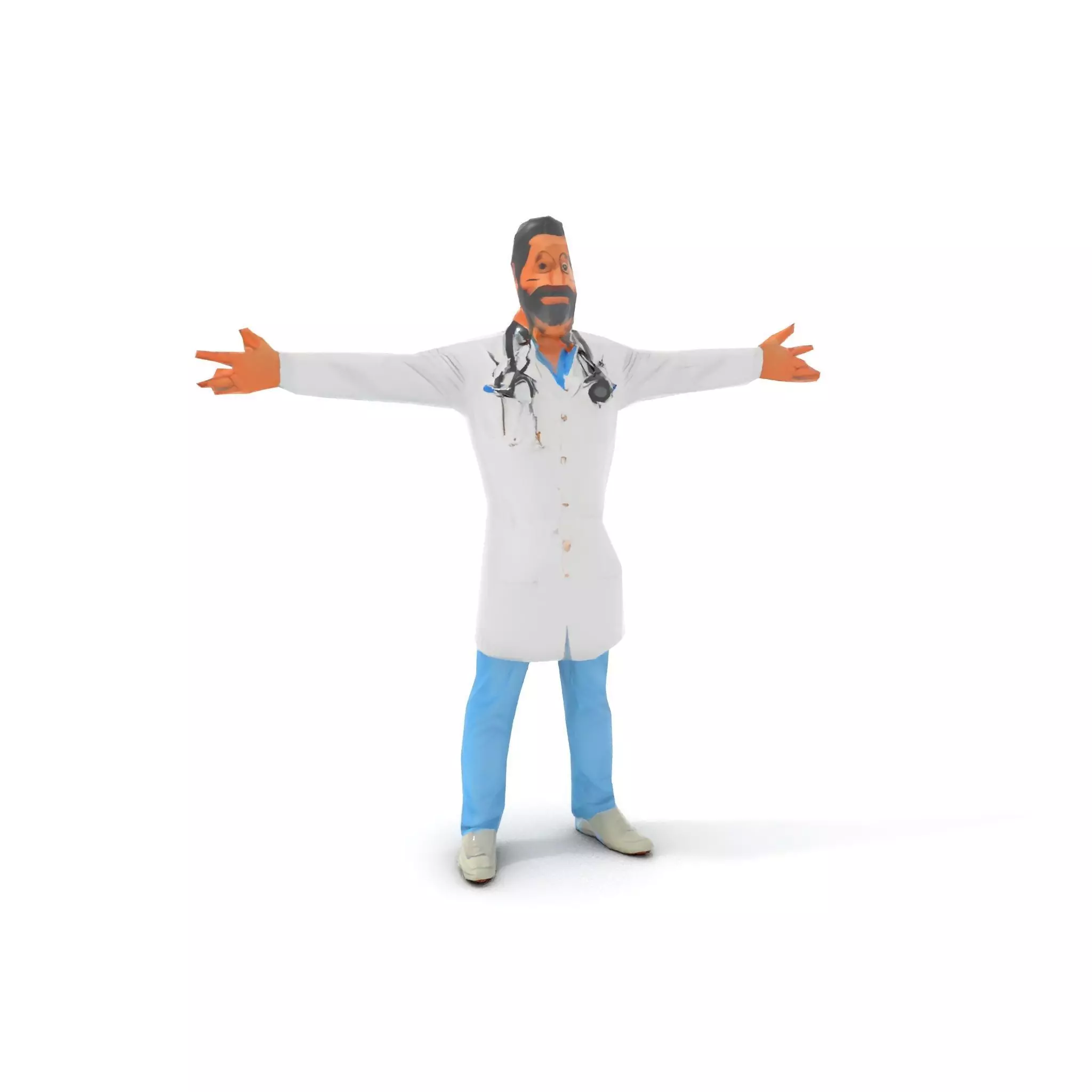 Animated Doctor Character Model Pack Low-poly 3D model_14
