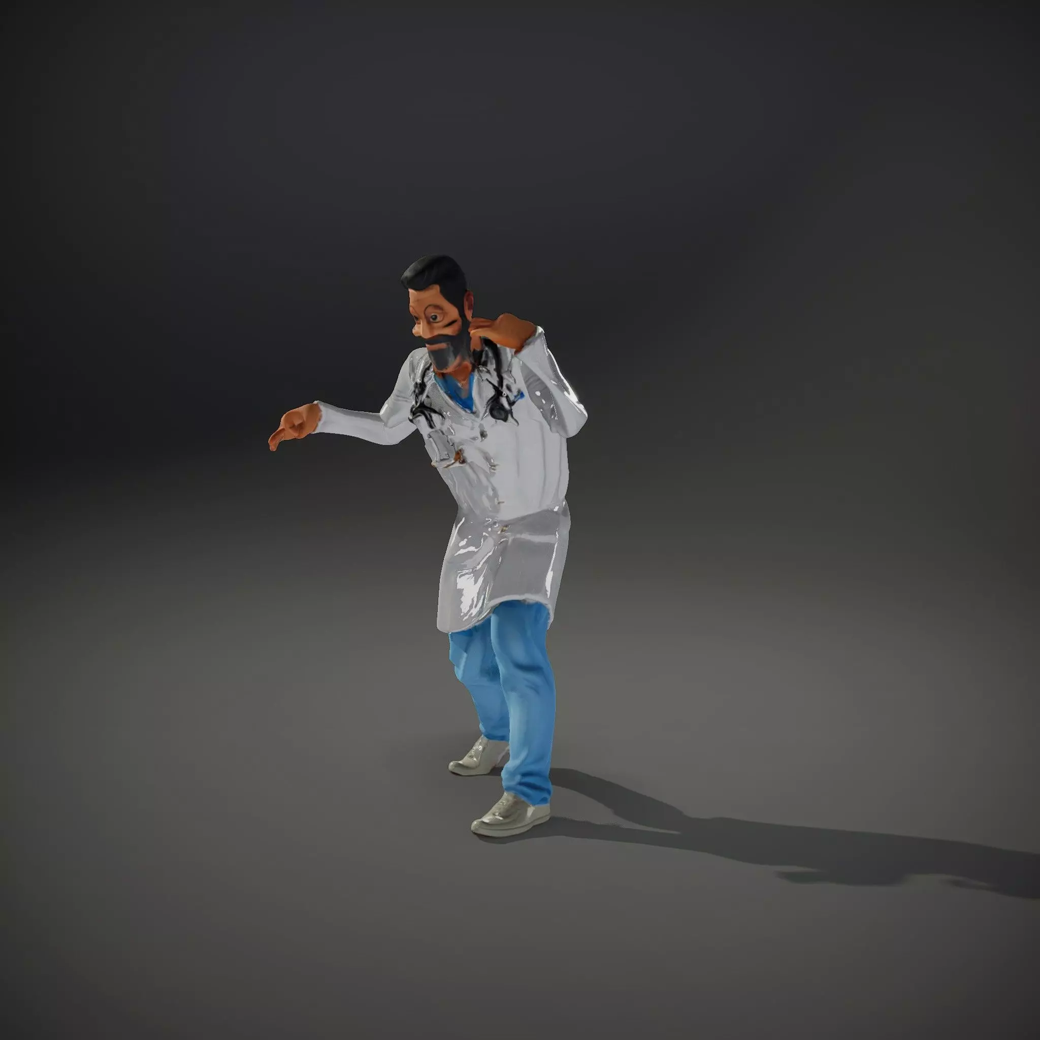 Animated Doctor Character Model Pack Low-poly 3D model_33