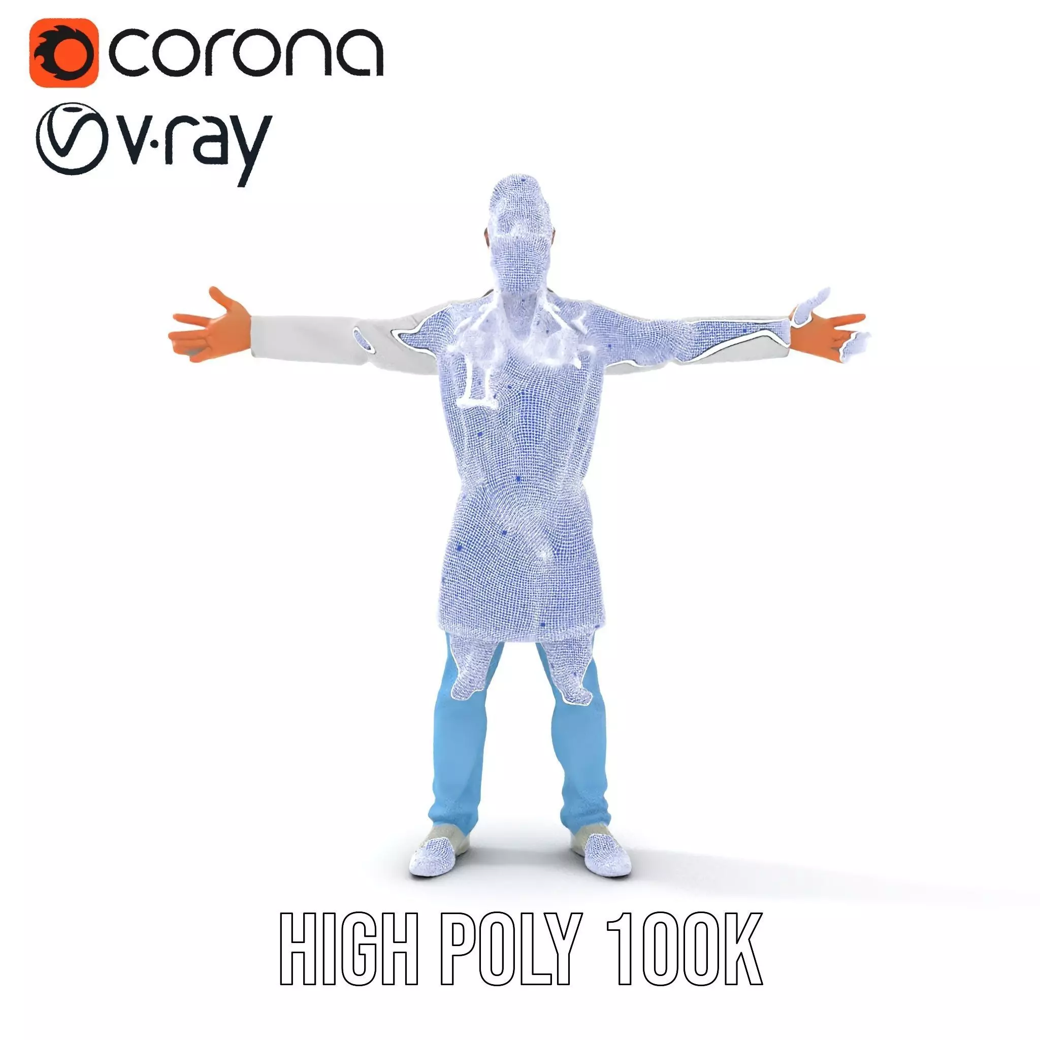 Animated Doctor Character Model Pack Low-poly 3D model_32