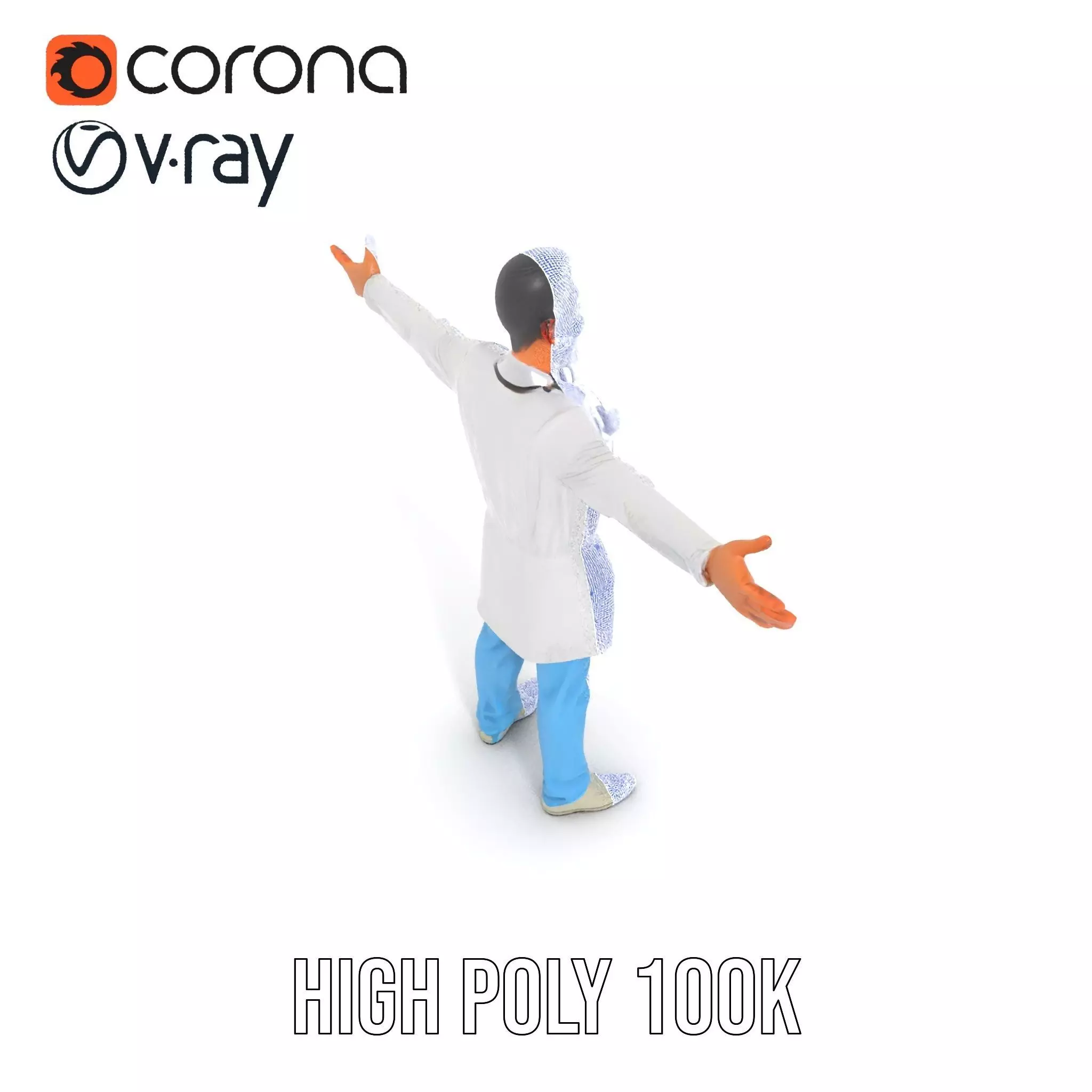 Animated Doctor Character Model Pack Low-poly 3D model_20