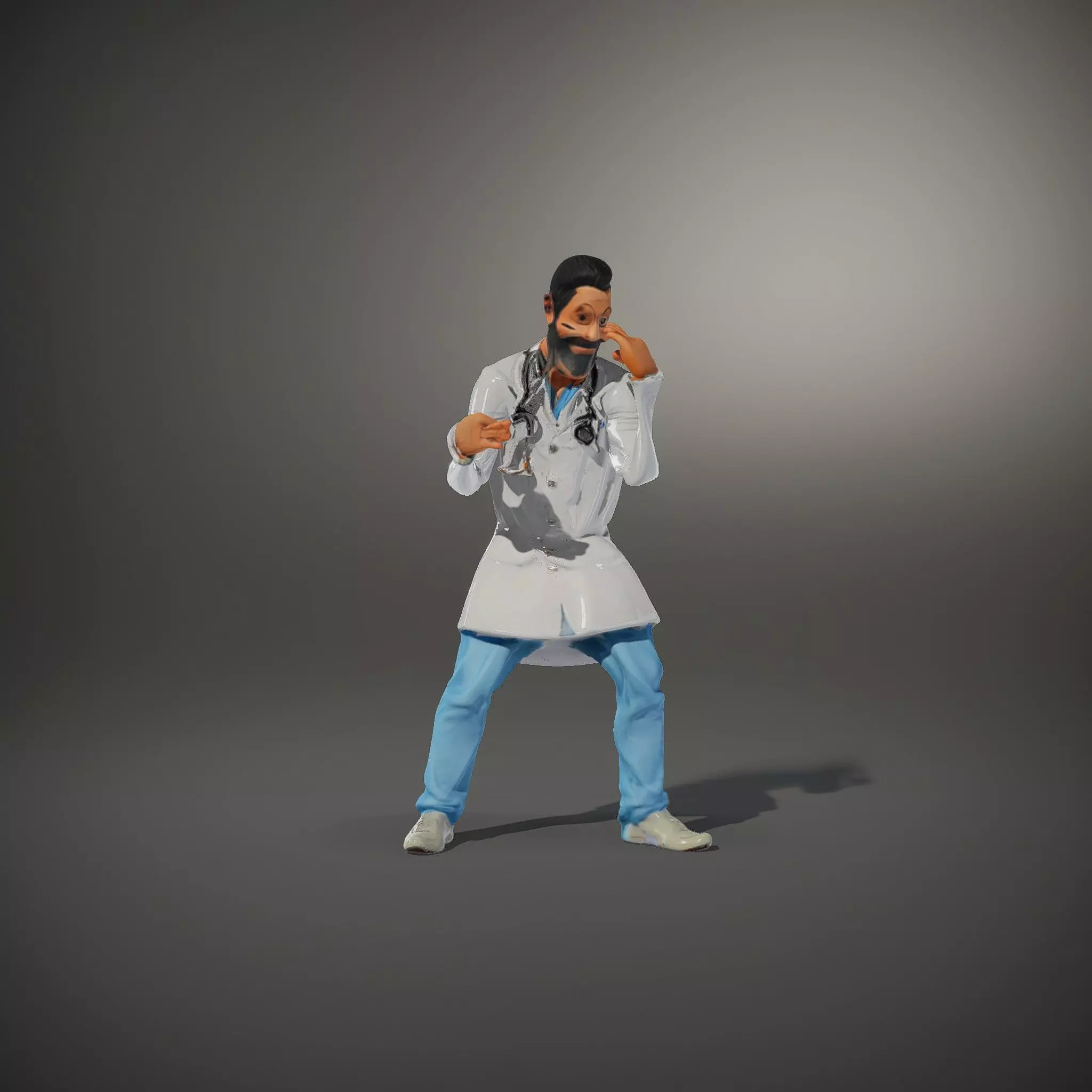 Animated Doctor Character Model Pack Low-poly 3D model_34