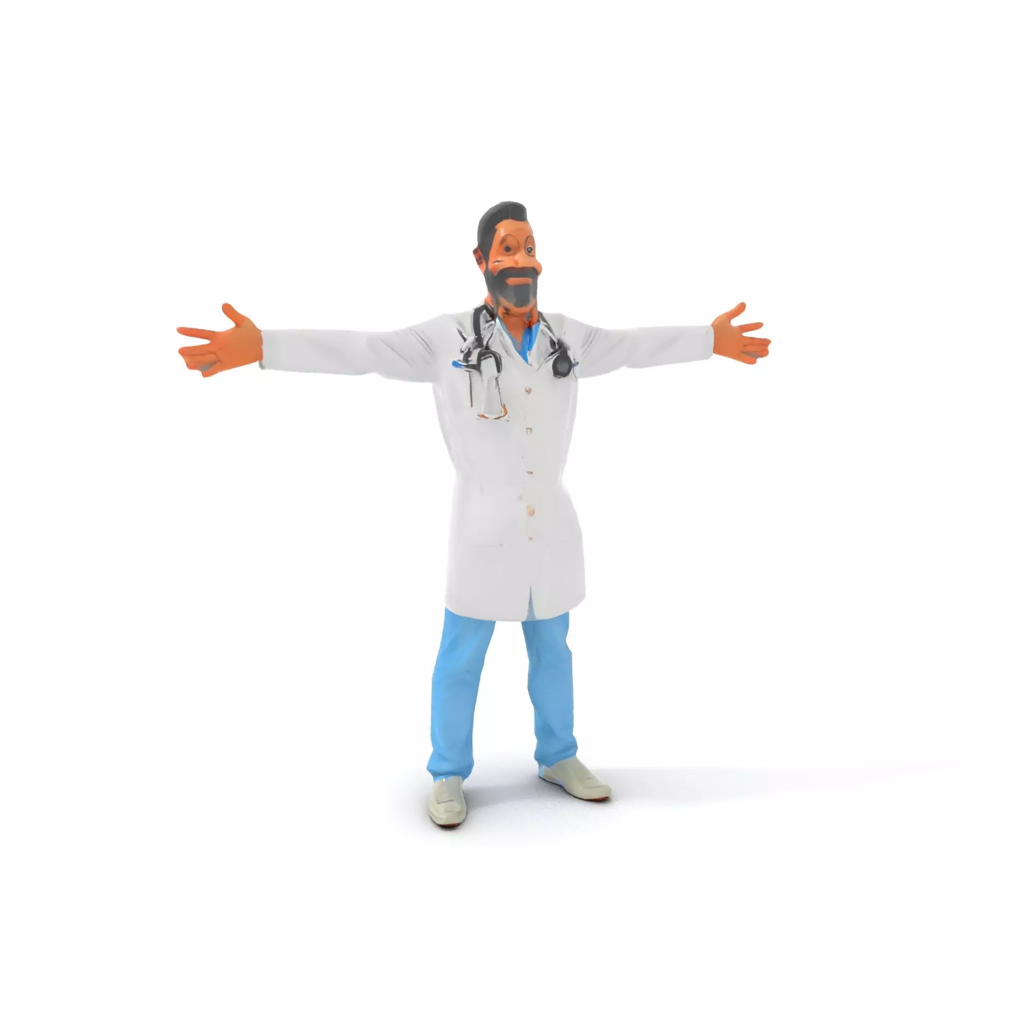 Animated Doctor Character Model Pack Low-poly 3D model_5