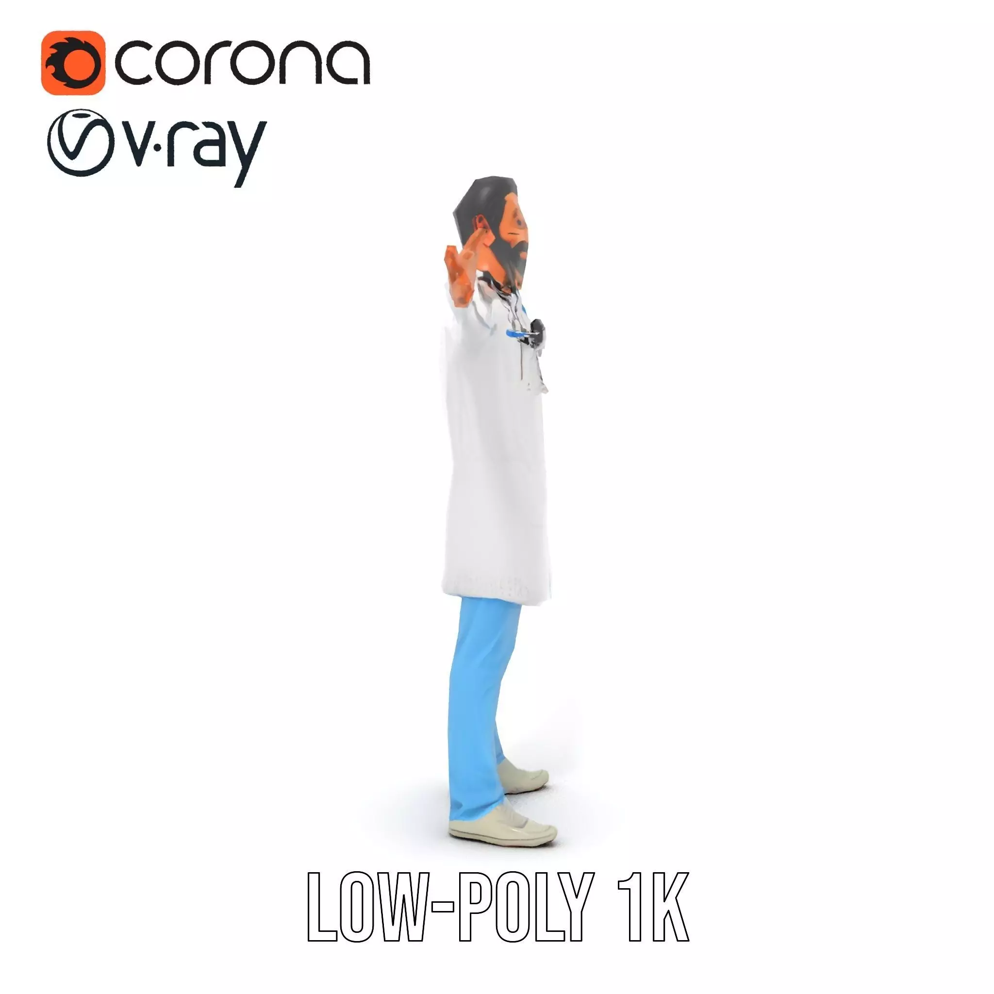 Animated Doctor Character Model Pack Low-poly 3D model_11