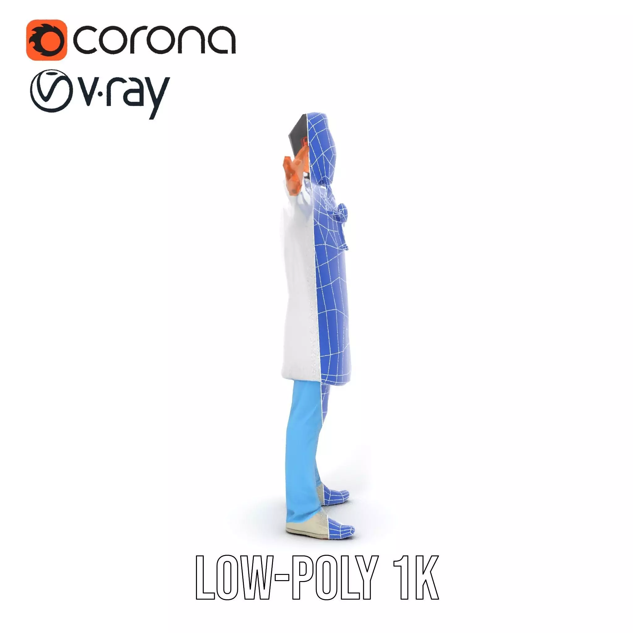 Animated Doctor Character Model Pack Low-poly 3D model_30