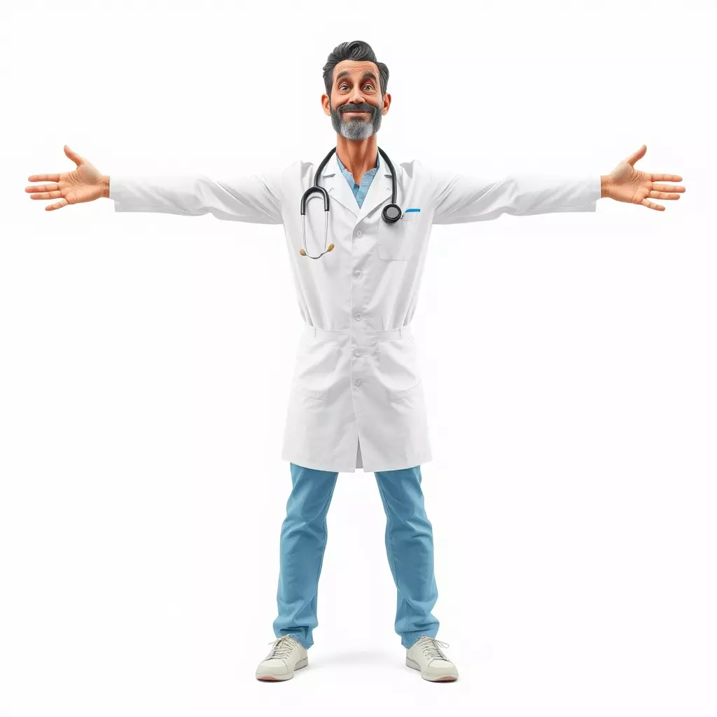 Animated Doctor Character Model Pack Low-poly 3D model_2