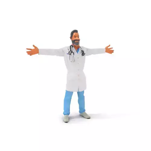 Animated Doctor Character Model Pack Low-poly 3D model