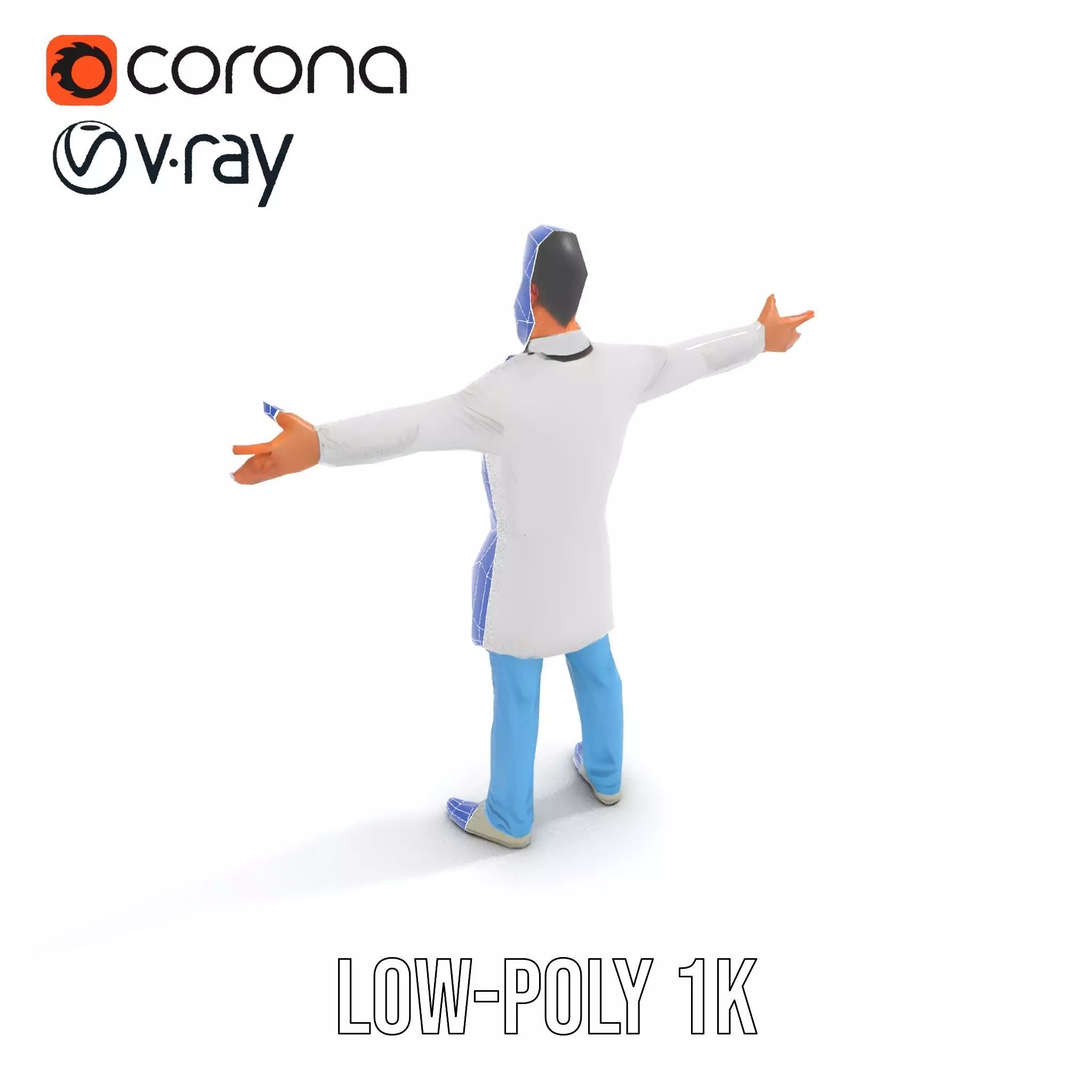 Animated Doctor Character Model Pack Low-poly 3D model_19
