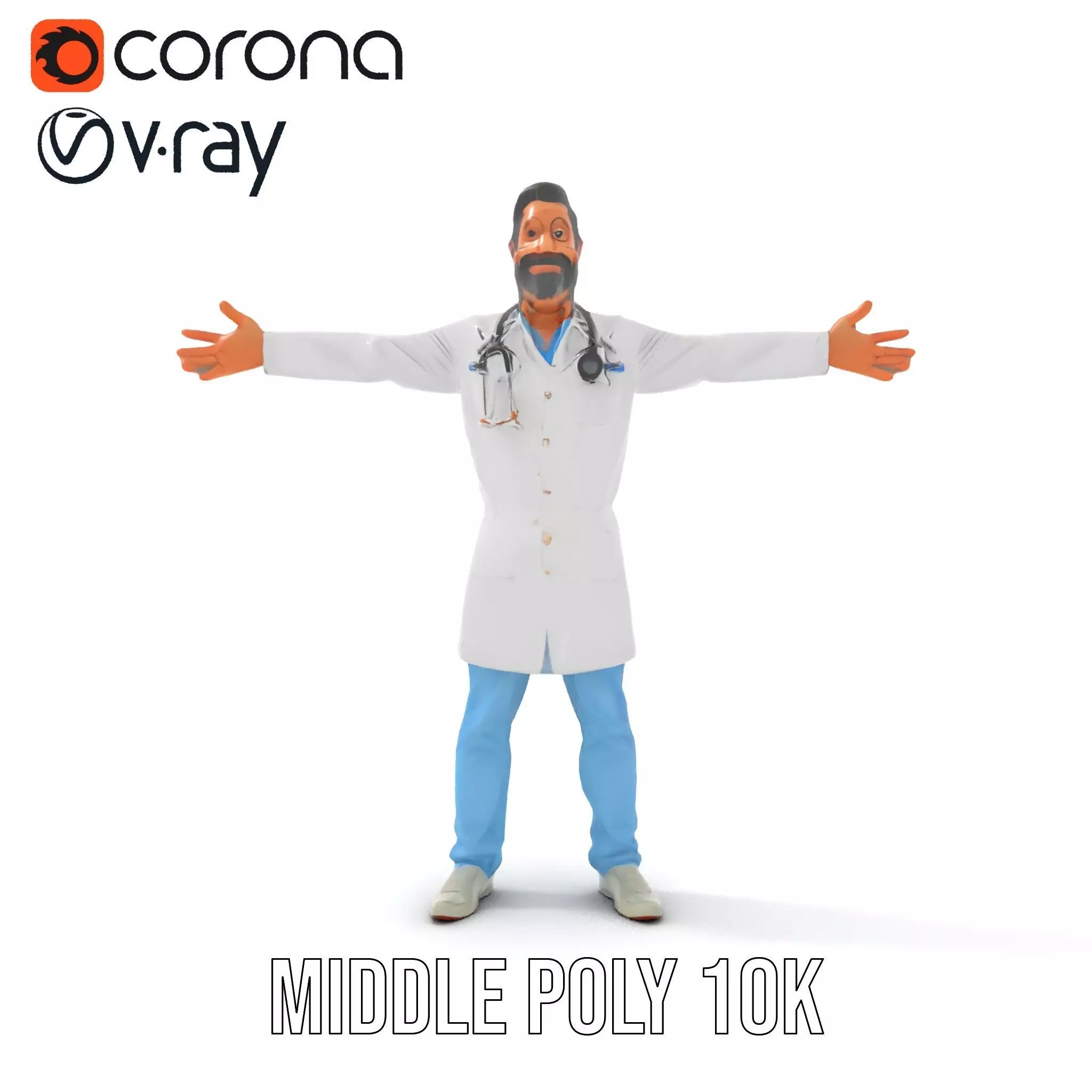 Animated Doctor Character Model Pack Low-poly 3D model_26