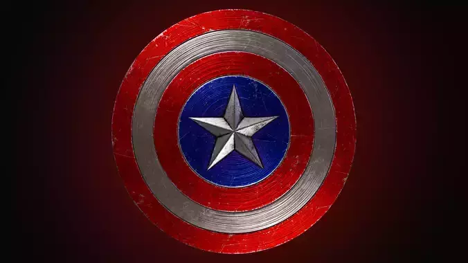 Captain America Shield Marvel Inspired 3D Model