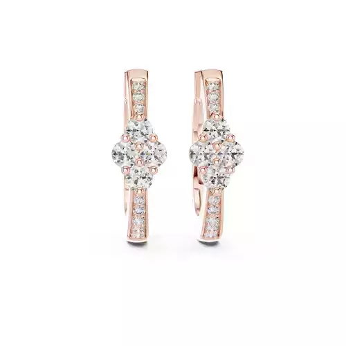 Round Cut Diamond Stud Earring 3DM STL Video