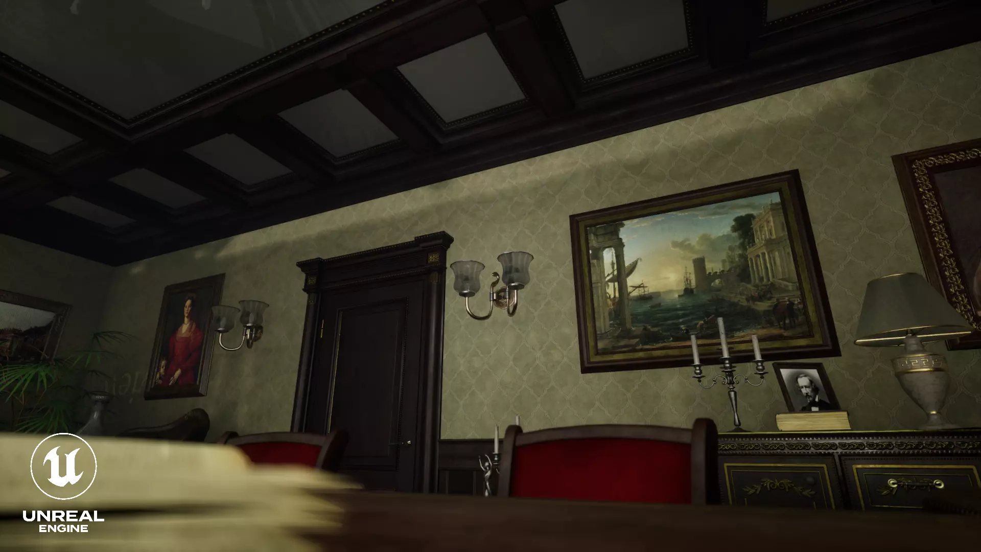 Wall Lamp Low-poly 3D model_5