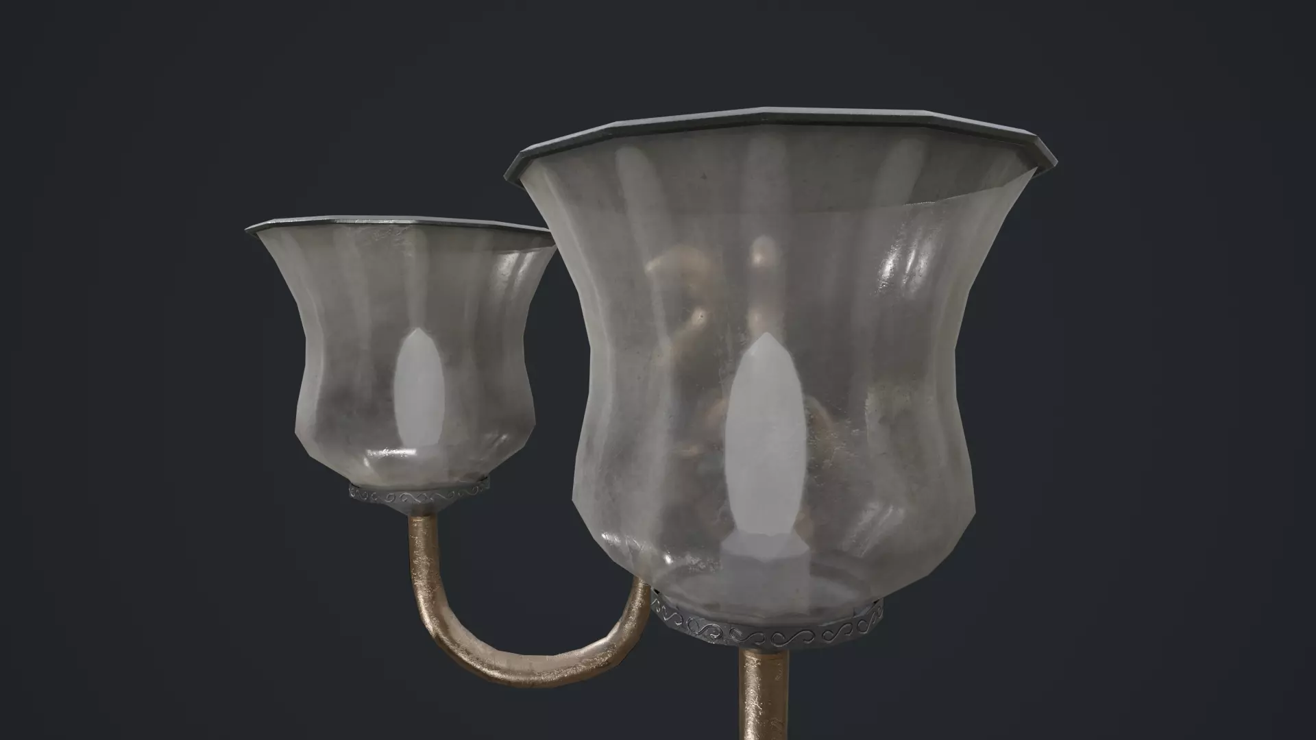 Wall Lamp Low-poly 3D model_12