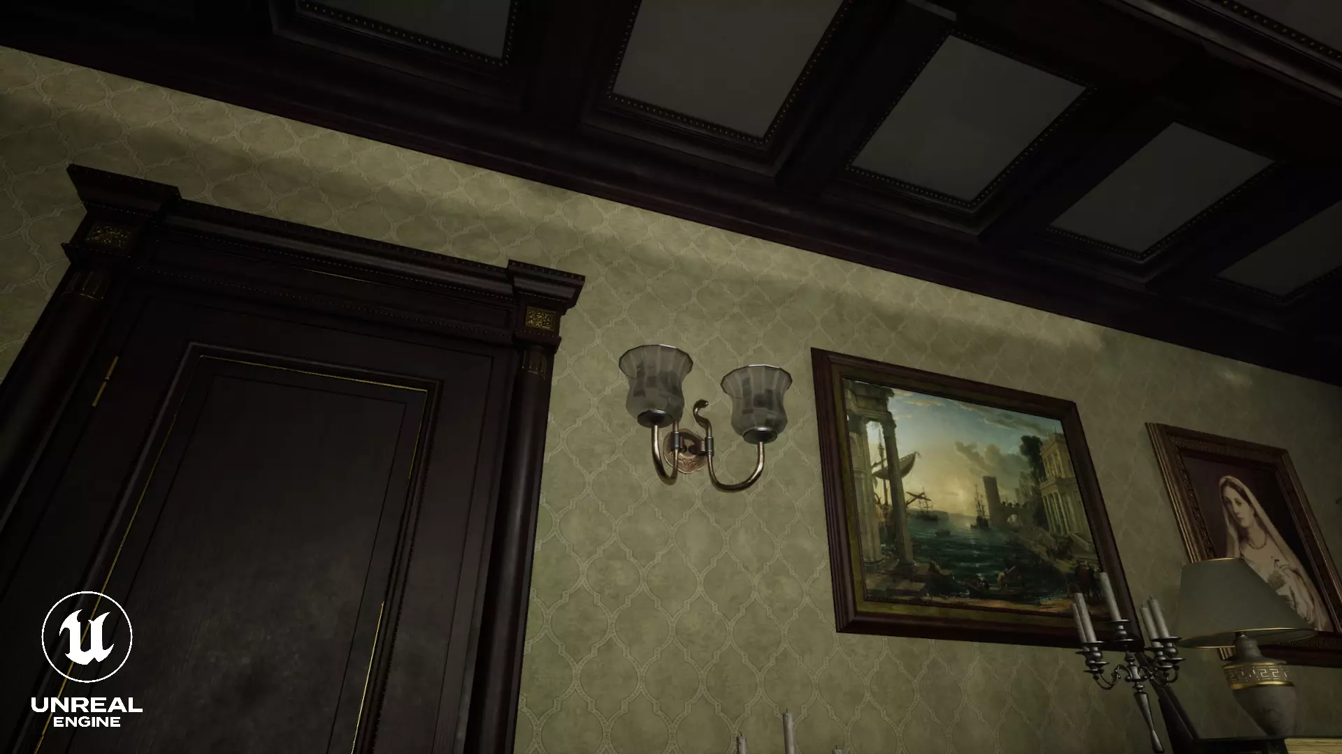 Wall Lamp Low-poly 3D model_6