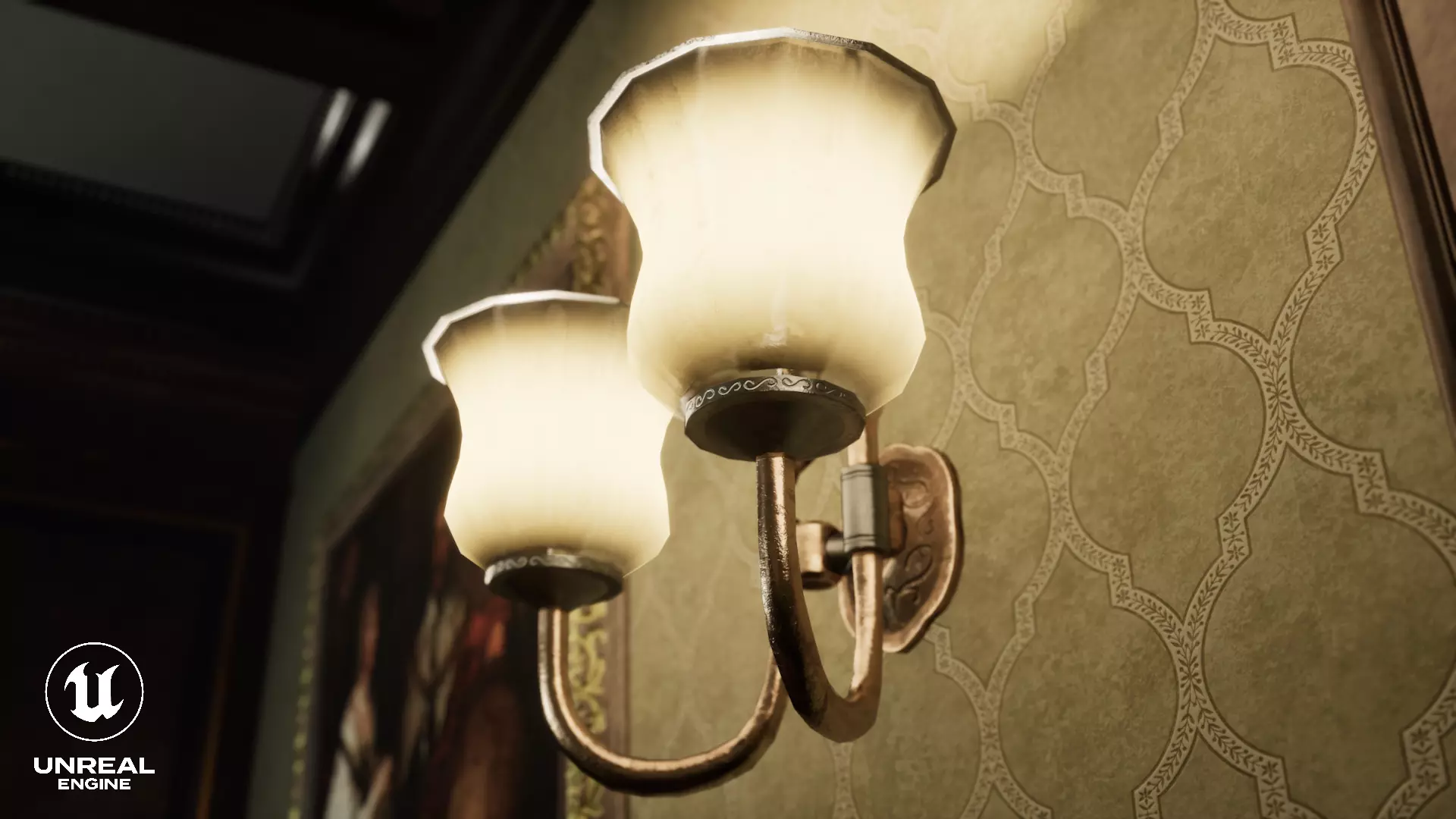 Wall Lamp Low-poly 3D model_7