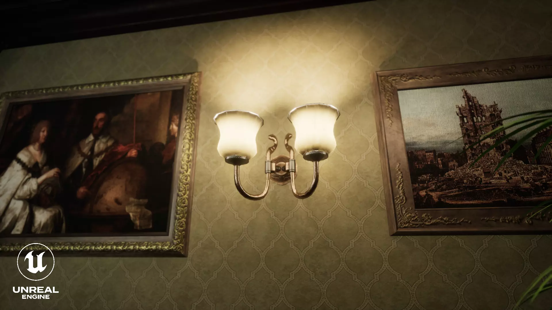 Wall Lamp Low-poly 3D model_3