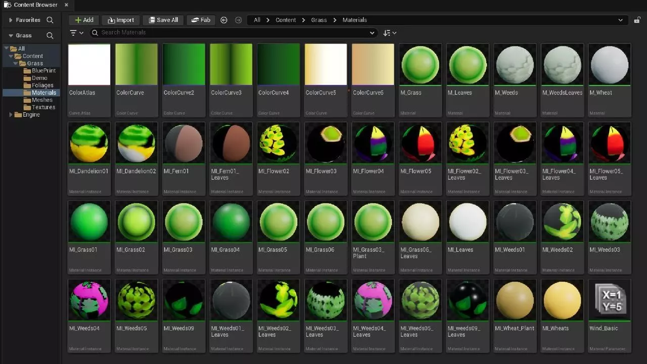 Stylized weeds plants grass nanite foliage Low-poly 3D model_23