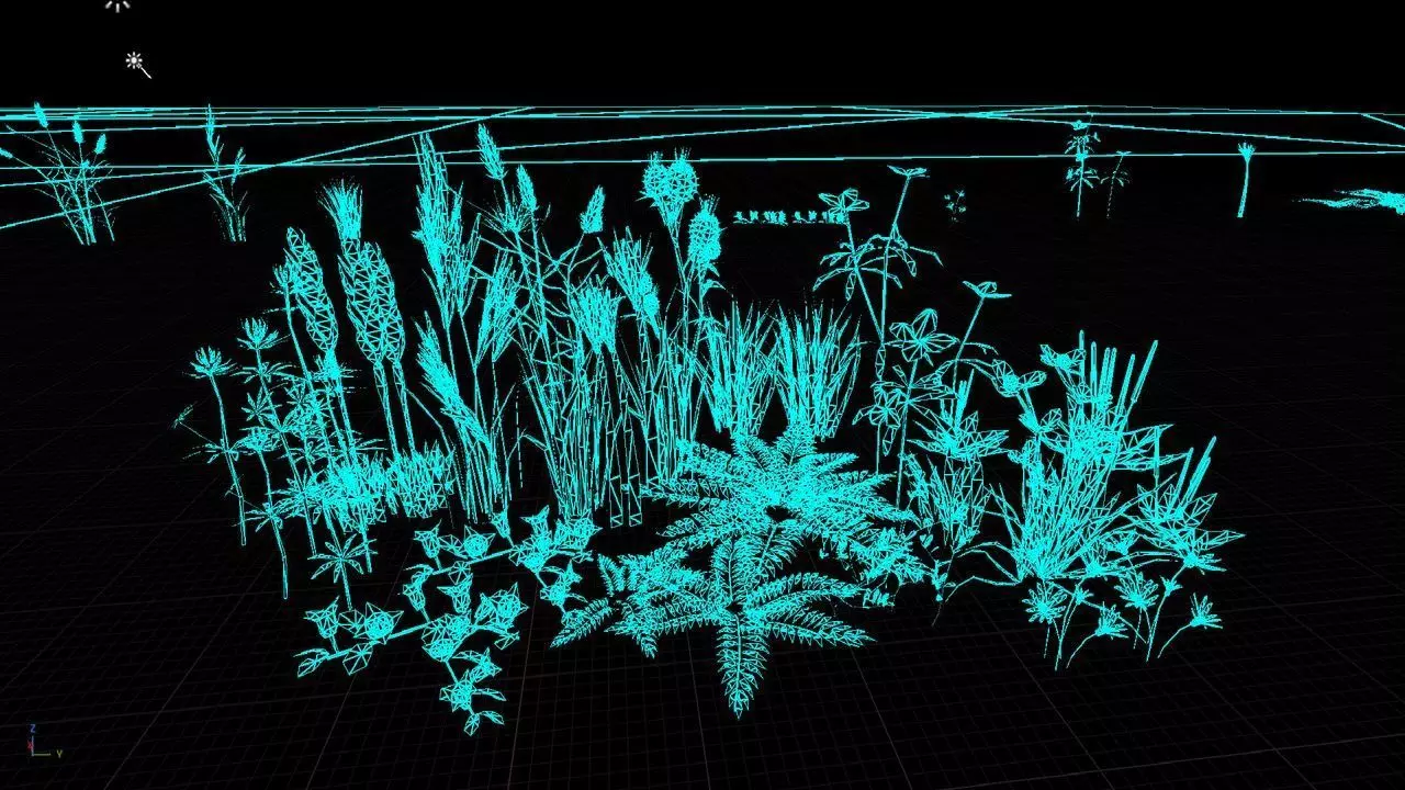 Stylized weeds plants grass nanite foliage Low-poly 3D model_25