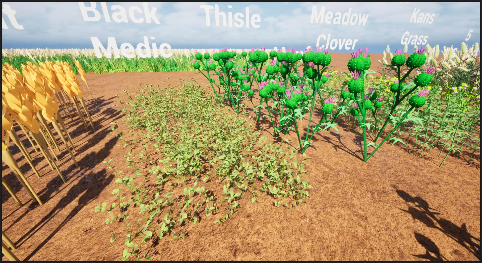 Stylized weeds plants grass nanite foliage Low-poly 3D model_11