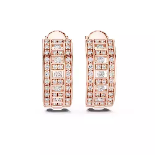 Round Cut Diamond Stud Push Back Earring 3DM STL Video