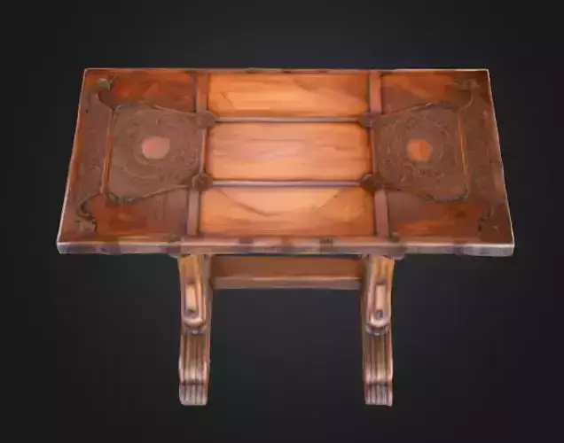 Mystic Tapestry Table Low-poly 3D model
