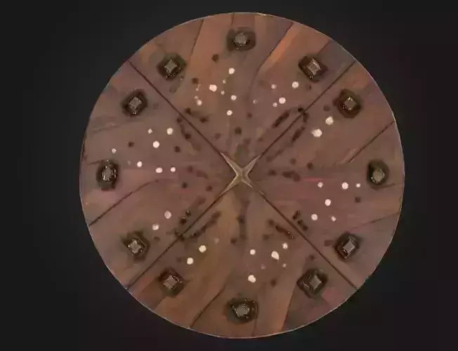 Ornate Chess Table Low-poly 3D model