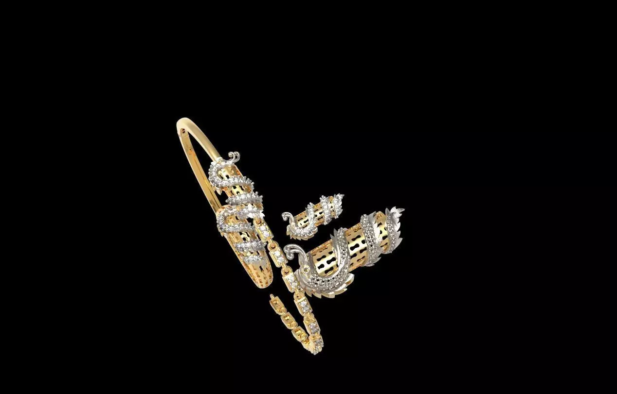 Dragon Jewelry Set 01 3D print model_5