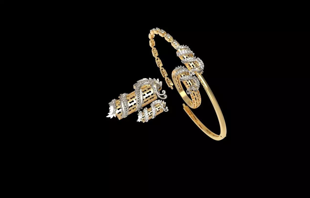 Dragon Jewelry Set 01 3D print model_19