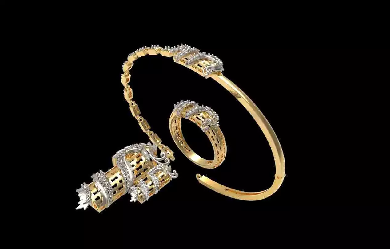 Dragon Jewelry Set 01 3D print model_1