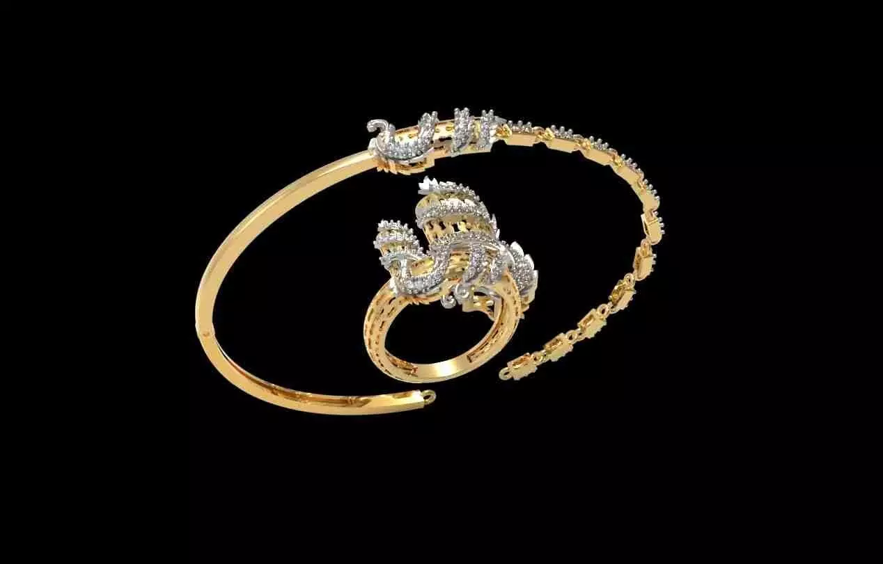 Dragon Jewelry Set 01 3D print model_16