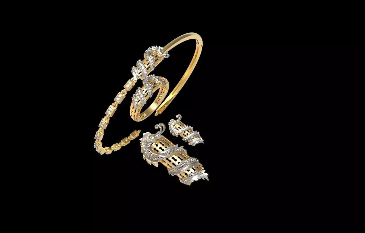 Dragon Jewelry Set 01 3D print model_13