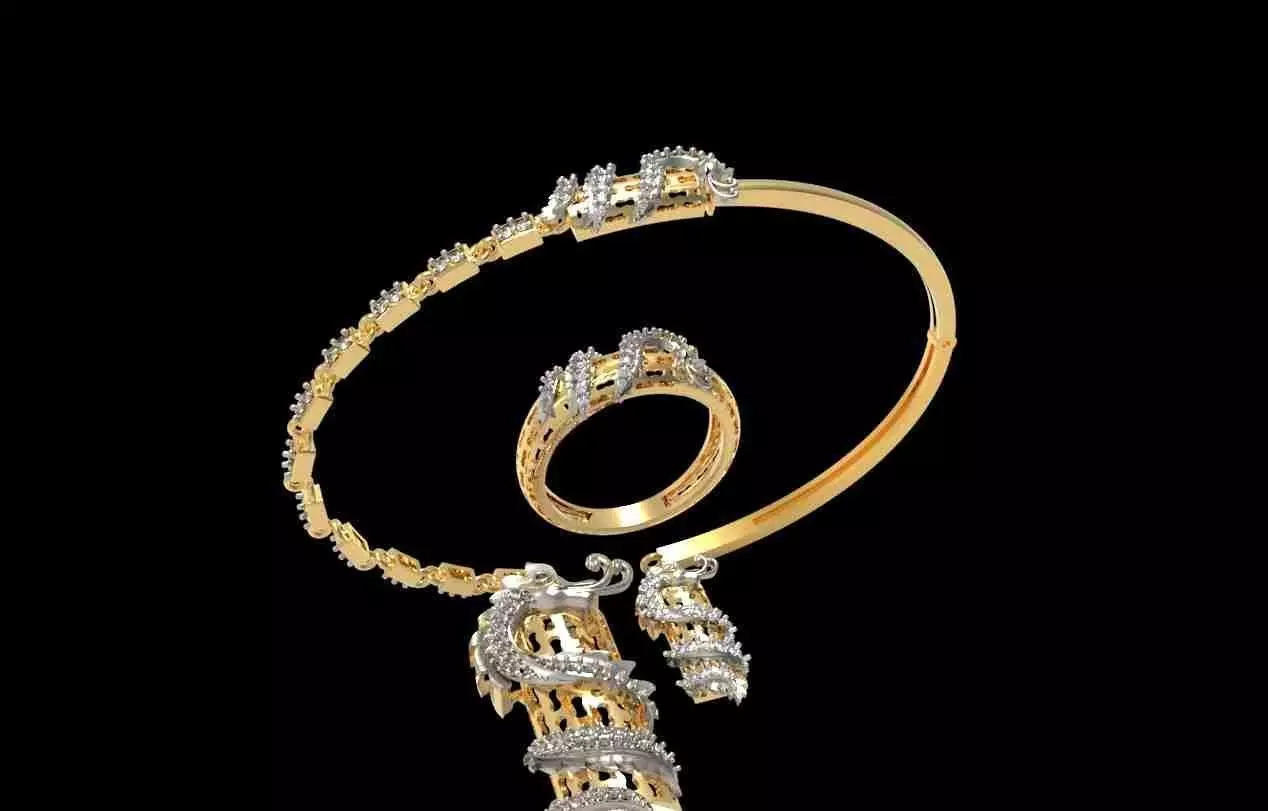 Dragon Jewelry Set 01 3D print model_10