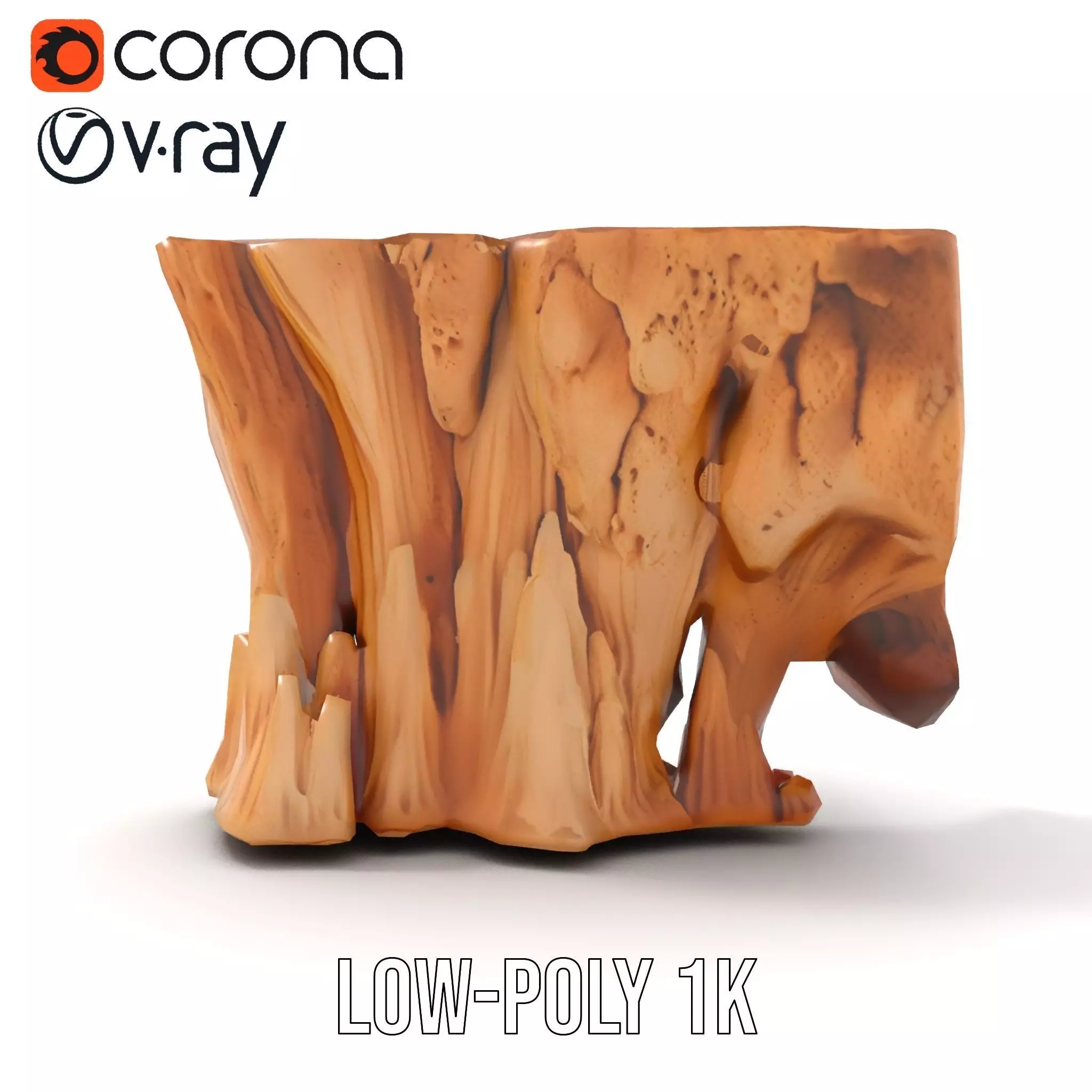 Natural Stalagmite and Stalactite Model Pack for Cave Environ... Low-poly 3D model_17