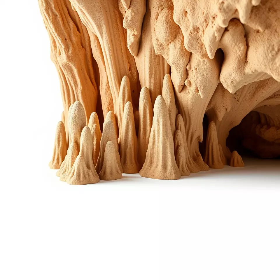 Natural Stalagmite and Stalactite Model Pack for Cave Environ... Low-poly 3D model_2
