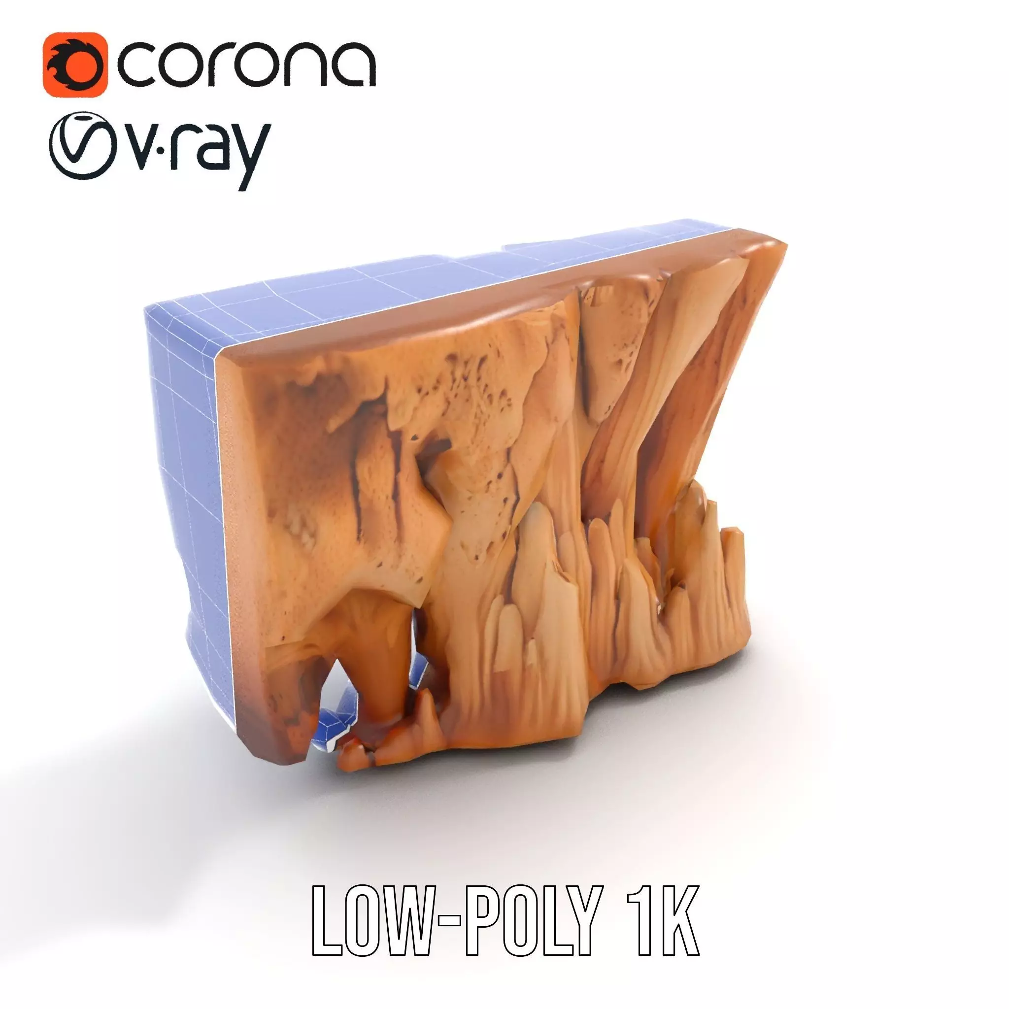 Natural Stalagmite and Stalactite Model Pack for Cave Environ... Low-poly 3D model_25