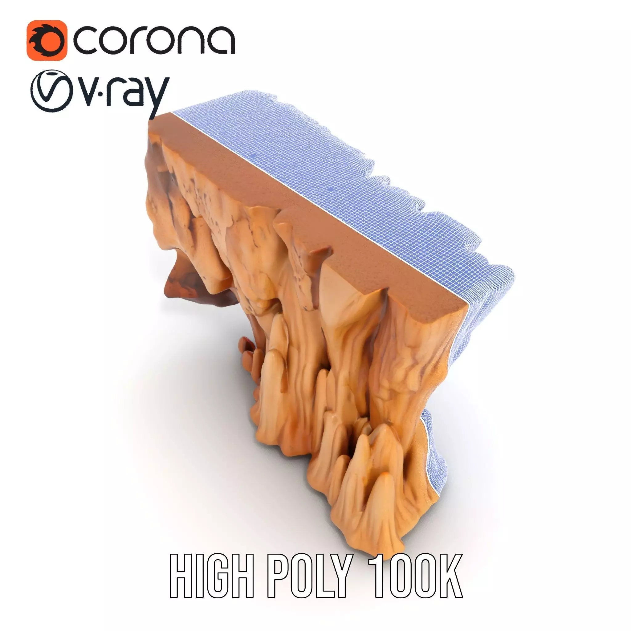 Natural Stalagmite and Stalactite Model Pack for Cave Environ... Low-poly 3D model_33