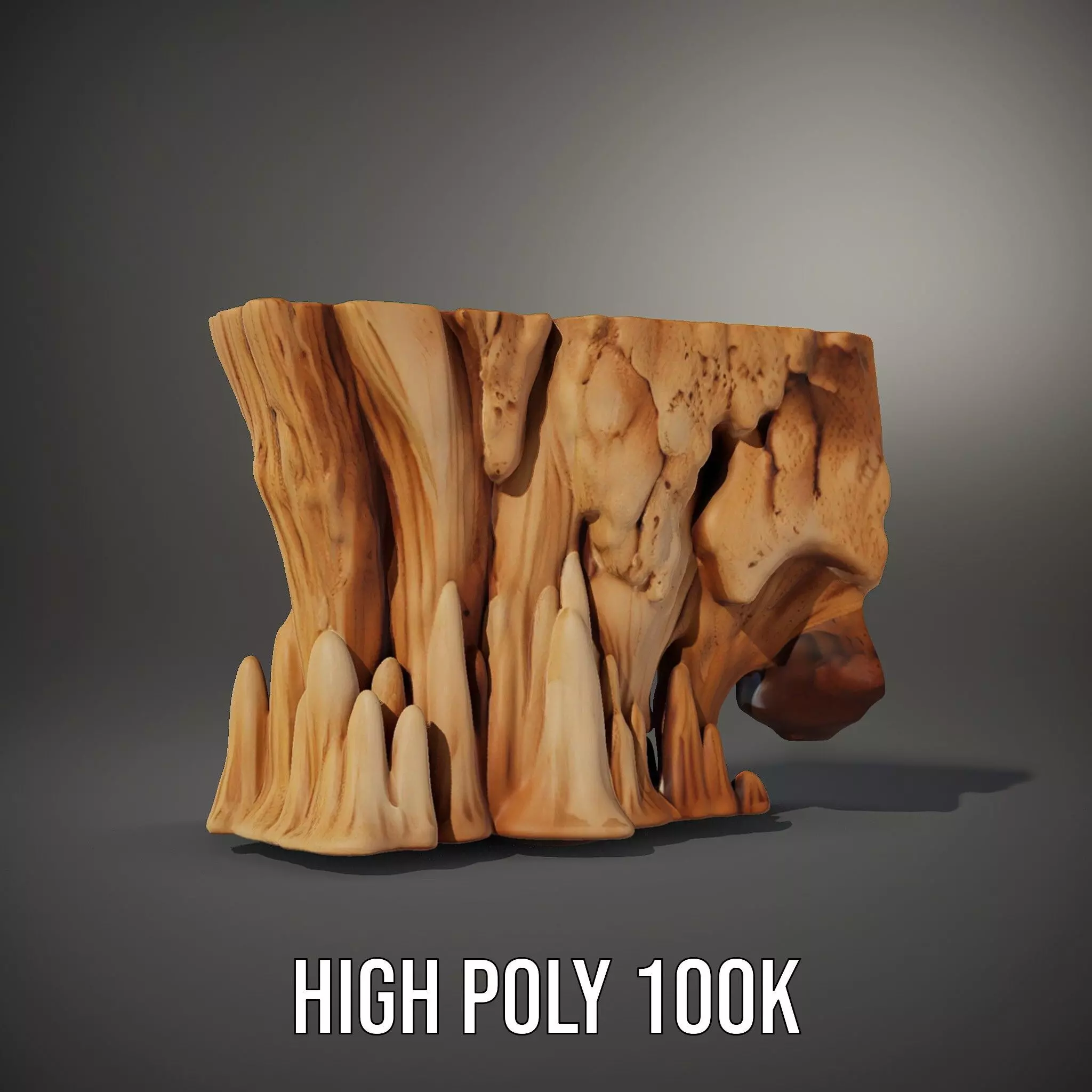 Natural Stalagmite and Stalactite Model Pack for Cave Environ... Low-poly 3D model_8