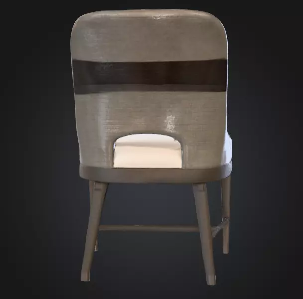 Minimalist Chair Low-poly 3D model_8