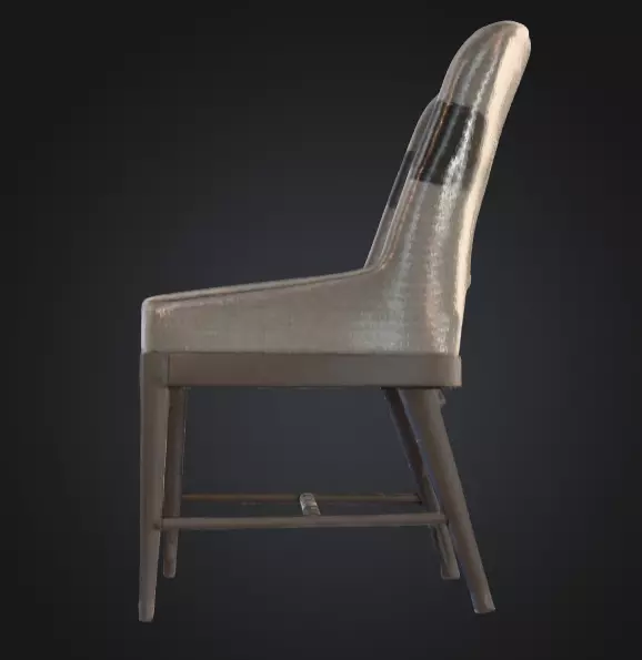 Minimalist Chair Low-poly 3D model_6