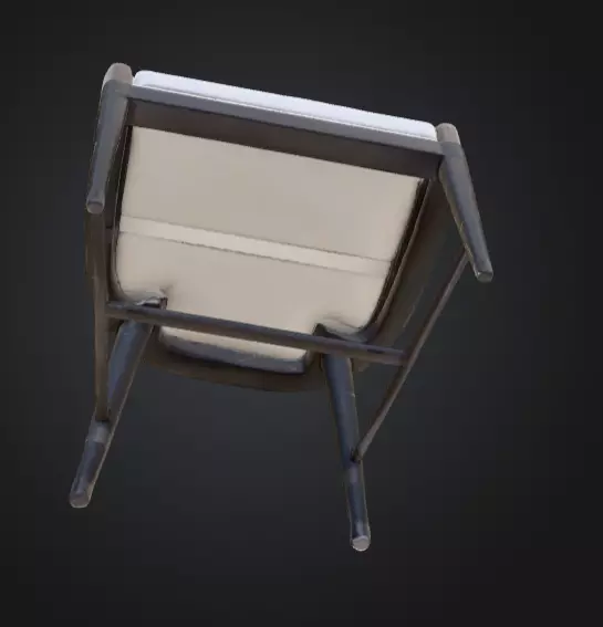 Minimalist Chair Low-poly 3D model_4