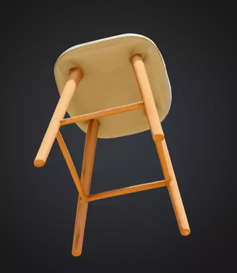Modern Farmhouse Counter Height Bar Stool Low-poly 3D model_9