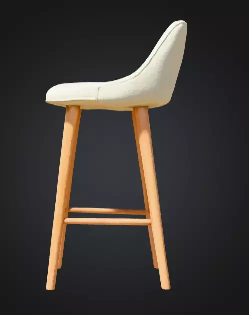 Modern Farmhouse Counter Height Bar Stool Low-poly 3D model_8