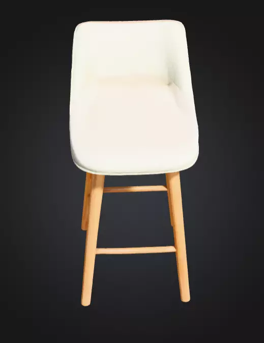 Modern Farmhouse Counter Height Bar Stool Low-poly 3D model_1