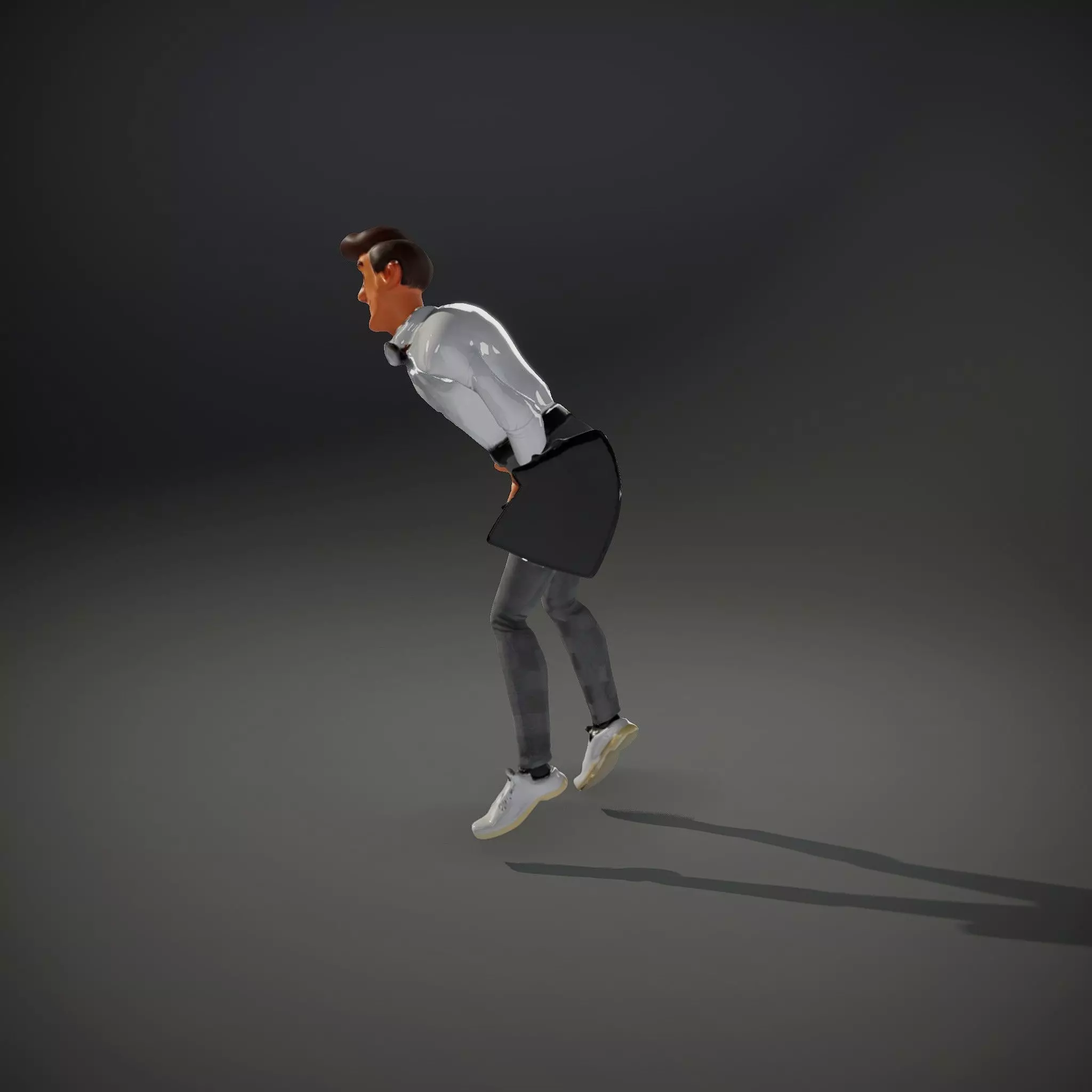 Businessman Character Model Pack  Suit and Briefcase Low-poly 3D model_35