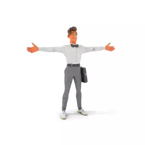 Businessman Character Model Pack  Suit and Briefcase