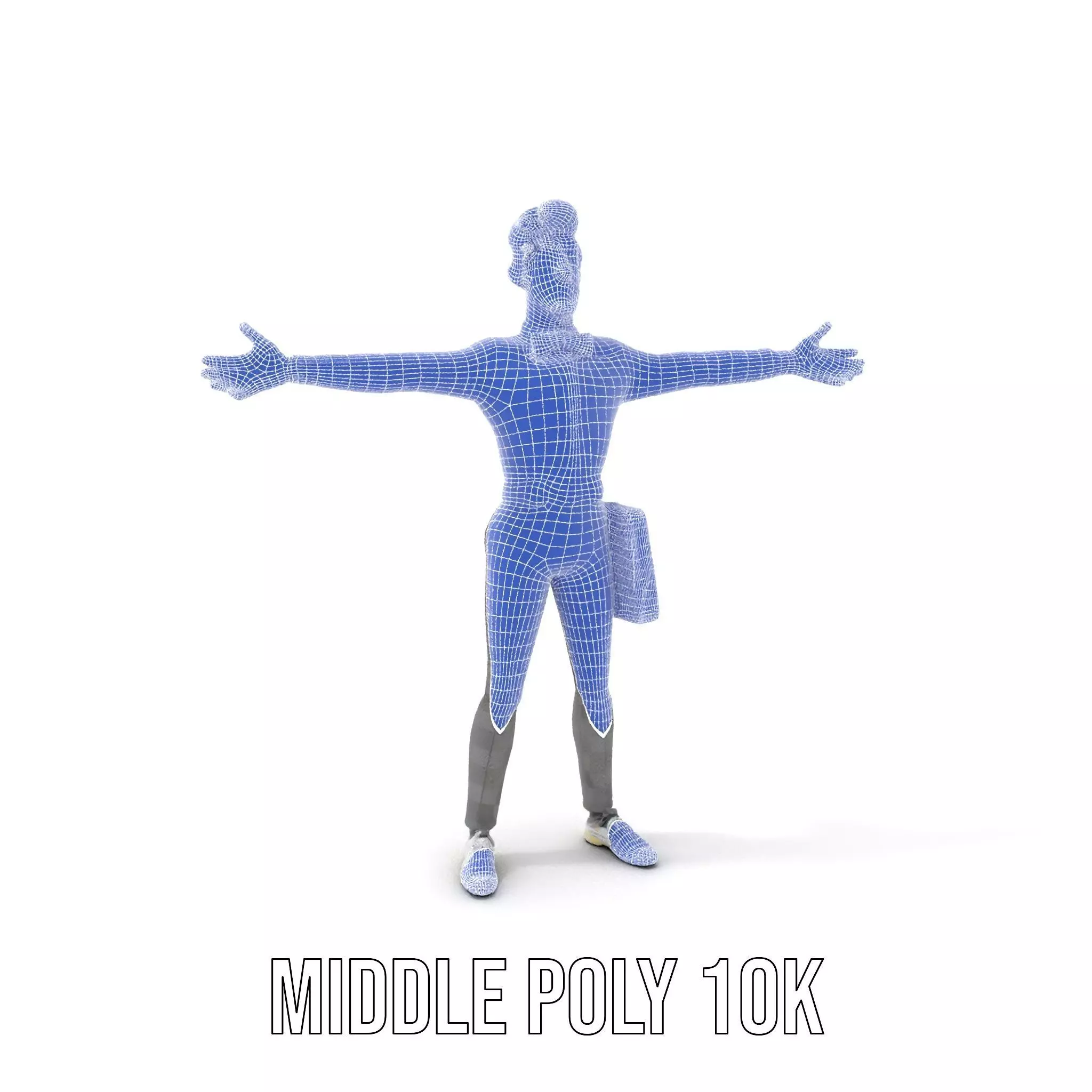 Businessman Character Model Pack  Suit and Briefcase Low-poly 3D model_24