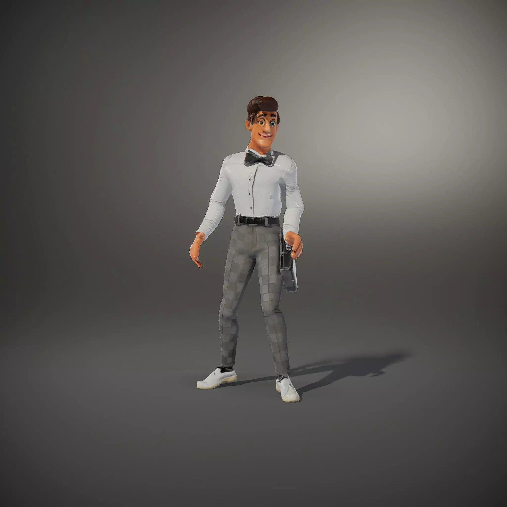 Businessman Character Model Pack  Suit and Briefcase Low-poly 3D model_34