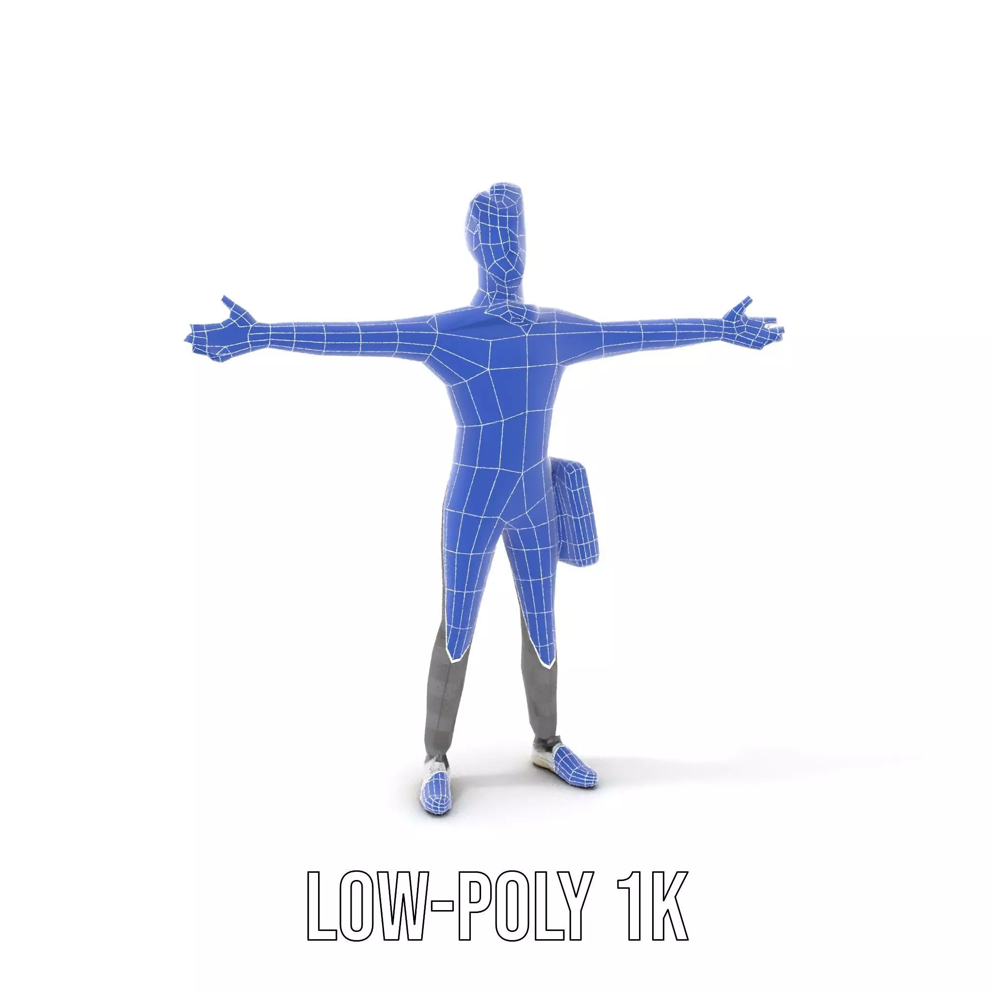 Businessman Character Model Pack  Suit and Briefcase Low-poly 3D model_12