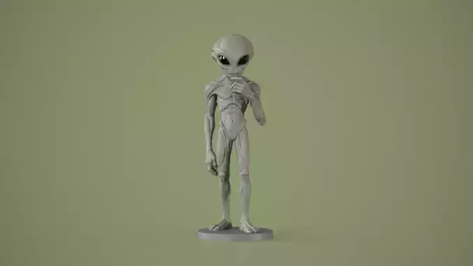 Alien thinking - Extraterrestrial Creature for 3D printing